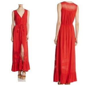 Brand New Band of Gypsies Red Boho Maxi Dress